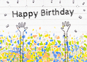 Anniversaire &eacute;clatant en couleurs vives